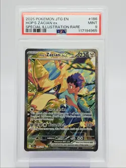 HOP'S ZACIAN EX 2025 POKEMON JOURNEY SPECIAL ILLUSTRATION RARE A 186 PSA 9 Q0004 - Image 1