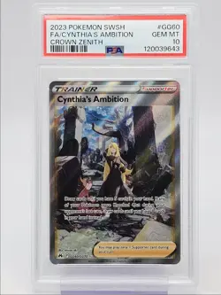 CYNTHIA'S AMBITION 2023 POKEMON GALARIAN GALLERY CROWN GG60/GG70 PSA 10 Q0004 - Image 1