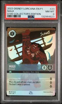 2023 DISNEY LORCANA EN P1-PROMO GIFT SET #23 MAUI DEMIGOD PSA 8 - Image 1