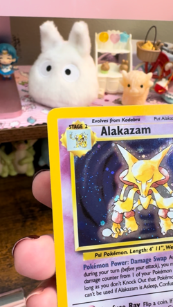 Pokemon TCG Alakazam 1/130 Pokemon Base Set 2 Ear SWIRL 🌀Holo Rare Card WOTC:LP - Image 2