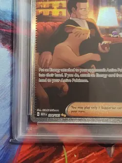 Pokemon TCG Giovanni's Charisma Full Art Trainer Card #204 MEW 151 PSA 9 - Image 4