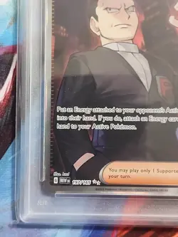 Pokemon TCG Giovanni's Charisma Mew 151 Ultra Rare Trainer Card 197/165 PSA 9 - Image 4