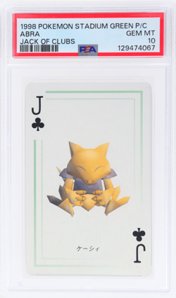 1998 Pokemon Stadium Green Version Playing Cards Japanese Abra PSA 10 - Image 1