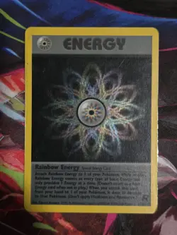 Rainbow Energy 17/84 Team Rocket Holo Rare WOTC Pokemon Card - Image 1