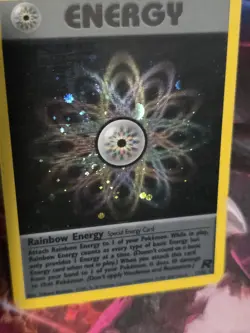 Rainbow Energy 17/84 Team Rocket Holo Rare WOTC Pokemon Card - Image 2