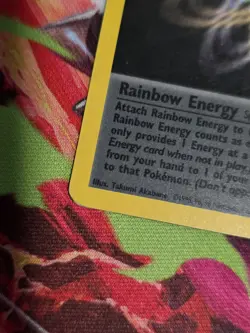 Rainbow Energy 17/84 Team Rocket Holo Rare WOTC Pokemon Card - Image 4