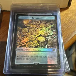 mtg foil token Treasure // Food, 0012/0009, Lord of the Rings - Image 1