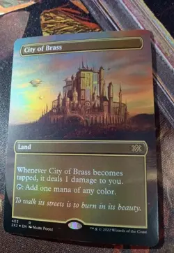 MTG - City of Brass - Borderless - FOIL - Double Masters 2022 - Near Mint - Image 1