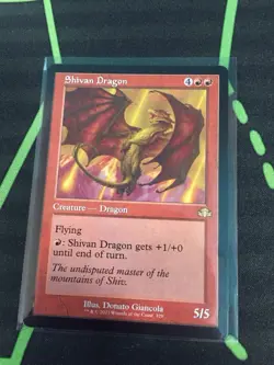 MTG Magic The Gathering Shivan Dragon DMR Rare Retro Frame Red - Image 1