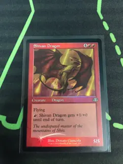 MTG Magic The Gathering Shivan Dragon Foil DMR Rare Retro Frame Red - Image 1