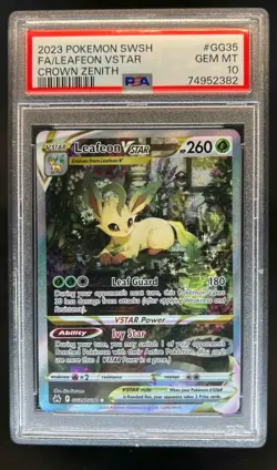 2023 Pokemon SWSH Crown Zenith Leafeon VST Galarian Gallery #GG35/GG70 PSA 10 - Image 1