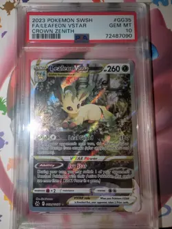 POKEMON TCG LEAFEON VSTAR CROWN ZENITH PSA 10 GEM MINT GG35/GG70 - Image 1