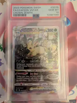 POKEMON TCG LEAFEON VSTAR CROWN ZENITH PSA 10 GEM MINT GG35/GG70 - Image 2