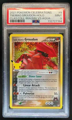 2021 Pokemon SWSH Celebrations Team Magma's Groudon Classic #9/95 PSA 9 - Image 1