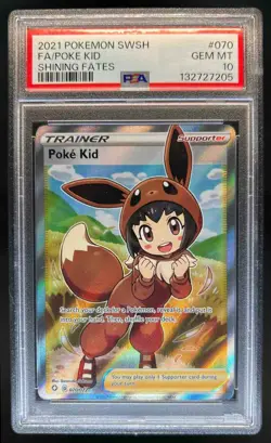 2021 Pokemon SWSH Shining Fates Poke Kid #070/072 PSA 10 - Image 1