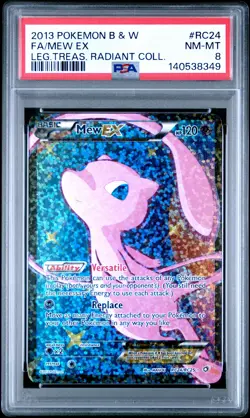 2013 POKEMON B&W LEGEND TREASURES RADIANT COLL #RC24 FULL ART/MEW EX PSA 8 - Image 1