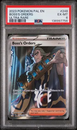2023 POKEMON PAL EN-PALDEA EVOLVED ULTRA RARE #248 BOSS'S ORDERS PSA 6 - Image 1