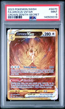 2023 POKEMON SWORD & SHIELD CROWN ZENITH SECRET FULL ART/ARCEUS VSTAR PSA 9 - Image 1