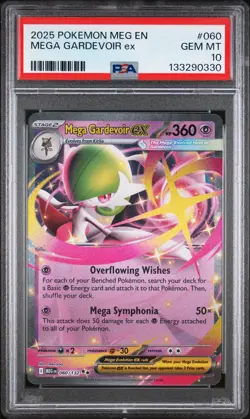 2025 POKEMON MEG EN-MEGA EVOLUTION #060 MEGA GARDEVOIR EX PSA 10 - Image 1