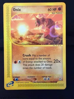 Pokemon Aquapolis Onix Common (98/147) Aquapolis NM - Image 1