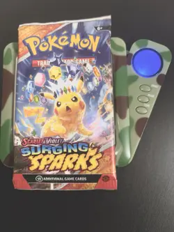 22.6g HEAVY Pokemon TCG: Scarlet and Violet Surging Sparks Booster Pack Pikachu - Image 1