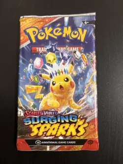 22.6g HEAVY Pokemon TCG: Scarlet and Violet Surging Sparks Booster Pack Pikachu - Image 2
