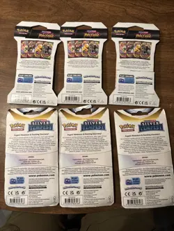 Lot Of 6 Pokemon - 3x Sword & Shield Vivid Voltage / 3x Silver Tempest Boosters - Image 2