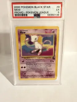 Pokemon TCG Mew PSA 5 Black Star Promo Pokemon League #8 - Image 1