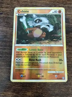 Pokemon Cubone 60/102 HeartGold & Soulsilver HGSS Triumphant Reverse Holo - Image 1