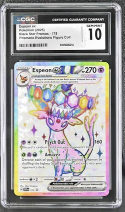 Pokemon Espeon ex 175 2025 Black Star Promos - Scarlet & Violet CGC Gem Mint 10 - Image 1
