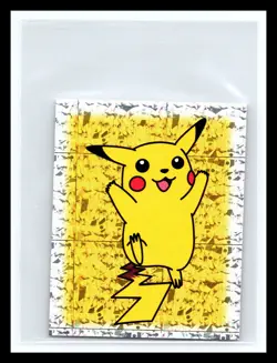💥 Pikachu Merlin Pokemon 1999 Album Sticker Silver Prism Rare Holo # S30 - Image 1