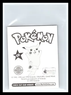 💥 Pikachu Merlin Pokemon 1999 Album Sticker Silver Prism Rare Holo # S30 - Image 2