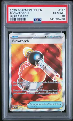 2025 POKEMON PFL EN-PHANTASMAL FLAMES ULTRA RARE #117 BLOWTORCH PSA 10 - Image 1