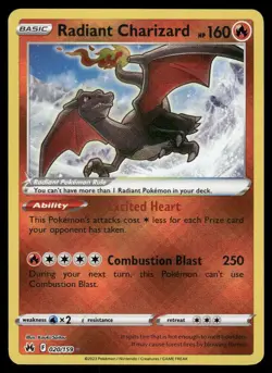 Pokemon Cards Radiant Charizard 020/159 Crown Zenith Radiant Rare NM - Image 1