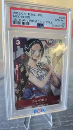 One Piece 2022 JPN 25th Anniversary Premium Card Collection Nico Robin, PSA 10 - Image 2