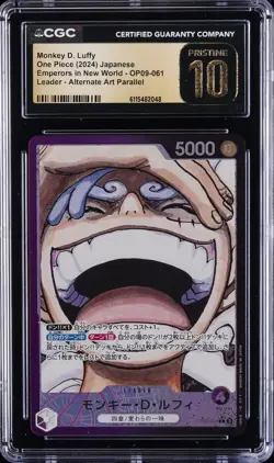 2024 ONE PIECE JPN EMPERORS IN NEW WORLD MONKEY D. LUFFY CGC 10 PRISTINE - Image 1