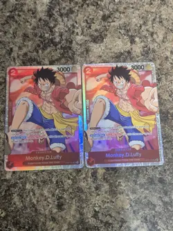 One Piece TCG 2x Monkey.D.Luffy OP01-024 SR *SHIPS NOW* - Image 1