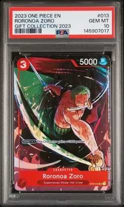 2023 ONE PIECE GIFT COLLECTION 2023 #013 RORONOA ZORO PSA 10 - Image 1