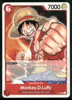 One Piece Monkey.D.Luffy Promo P-001 English - Image 1