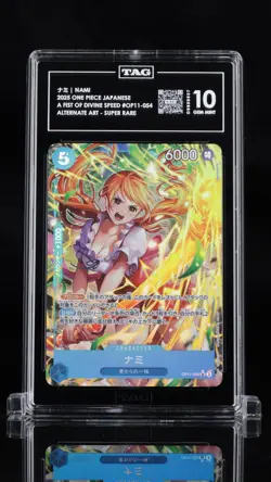 TAG 10 GEM MINT Japanese One Piece 2025 NAMI OP11-054 Alternate Art NR - Image 1
