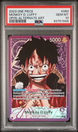 PSA 10 Monkey D Luffy Alt Art Leader Op05-060 One Piece TCG. English - Image 1