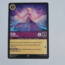Disney Lorcana Elsa - The Fifth Spirit Shimmering Skies Super Rare 48/204 - Image 1