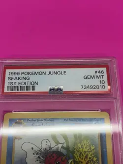 SEAKING 1999 POKEMON JUNGLE 1ST EDITION UNCOMMON GEM MT 46/64 PSA 10 - Image 2