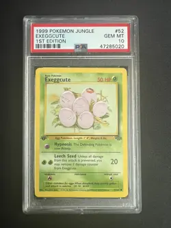 1999 Pokemon Jungle Exeggcute 1st Edition #52 First PSA 10 GEM MT TCG 52/64 - Image 1