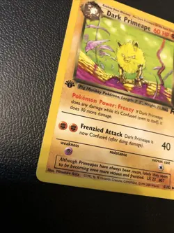 Dark Primeape 43/82 Team Rocket 1st First Edition Pokemon Card In NM Condition - Image 2