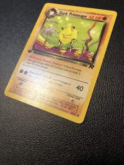 Dark Primeape 43/82 Team Rocket 1st First Edition Pokemon Card In NM Condition - Image 3