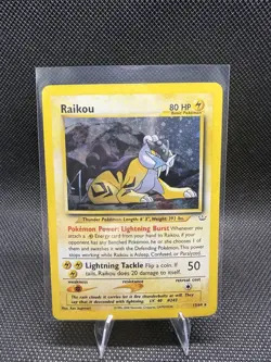 Pokemon Raikou Neo Revelation Holo Rare 13/64 2000 TCG Card (LP) - Image 1