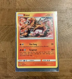 Entei 47/214 Lost Thunder Non Holo Regular Rare Pokemon Card LP - Image 1