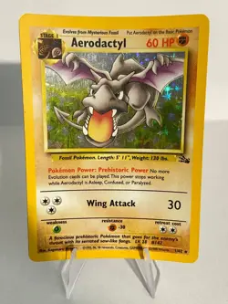 Aerodactyl 1/62 Fossil Holo Rare Pokemon Card - MP/HP - Image 1