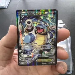 Pokemon TCG Blastoise EX XY122 Black Star Promo Holo Full Art MP condition Card - Image 1